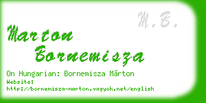 marton bornemisza business card